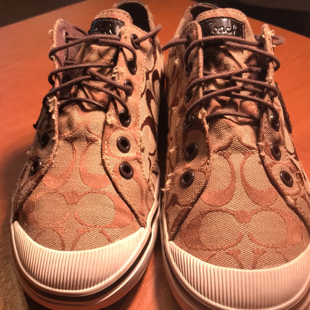 Authentic Stringless And Tattered Coach Sneakers - image 1